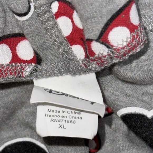 Disney Minnie Mouse 1928 Gray Zip-Up Hoodie Sweatshirt XL - Picture 4 of 6